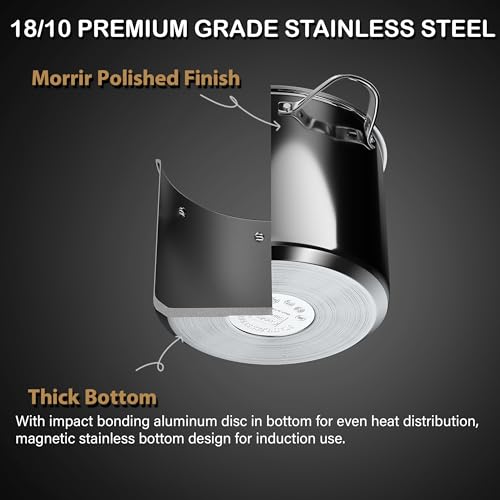 Stainless Steel 12-Quart Pot with Strainer Insert, 4-Piece Set