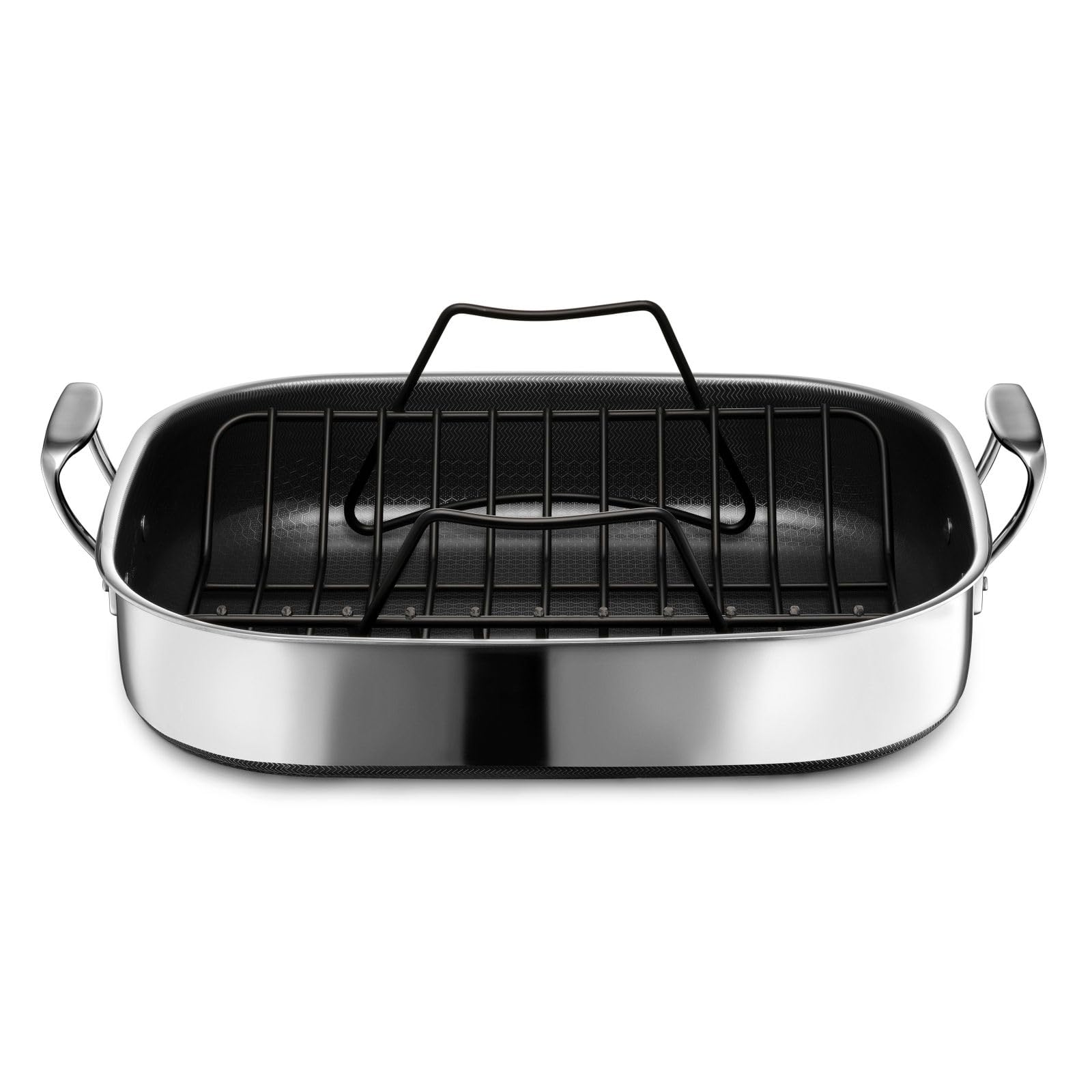 Nonstick Roasting Pan with Rack, Dishwasher and Oven Friendly, Compatible with All Cooktops