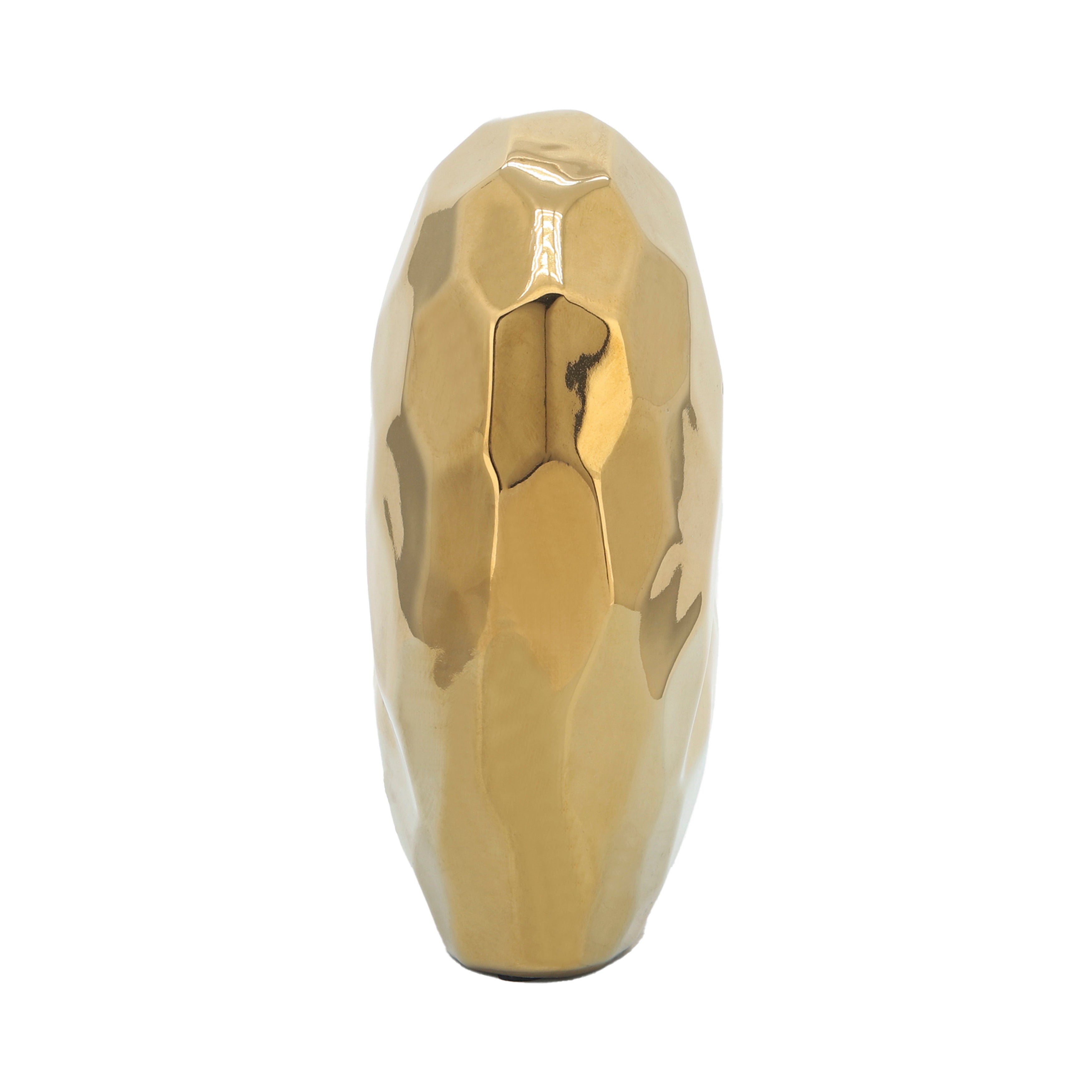 Gold Ceramic Heart 7.75", Decorative Objects