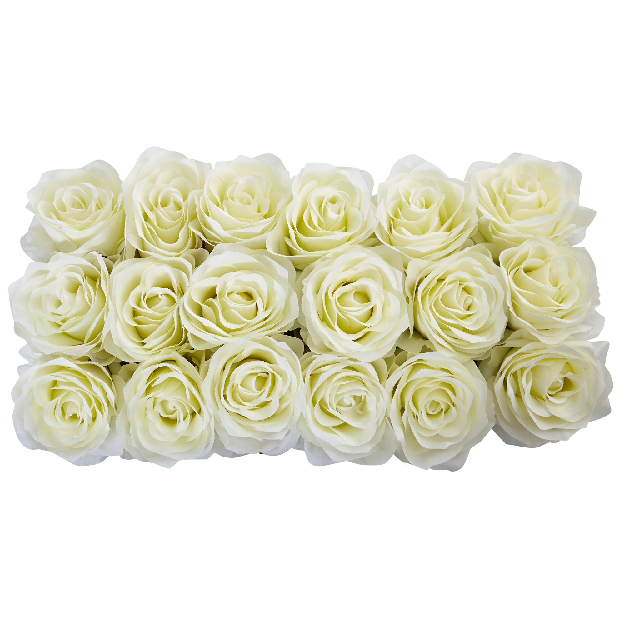 White Roses in Rectangular Planter