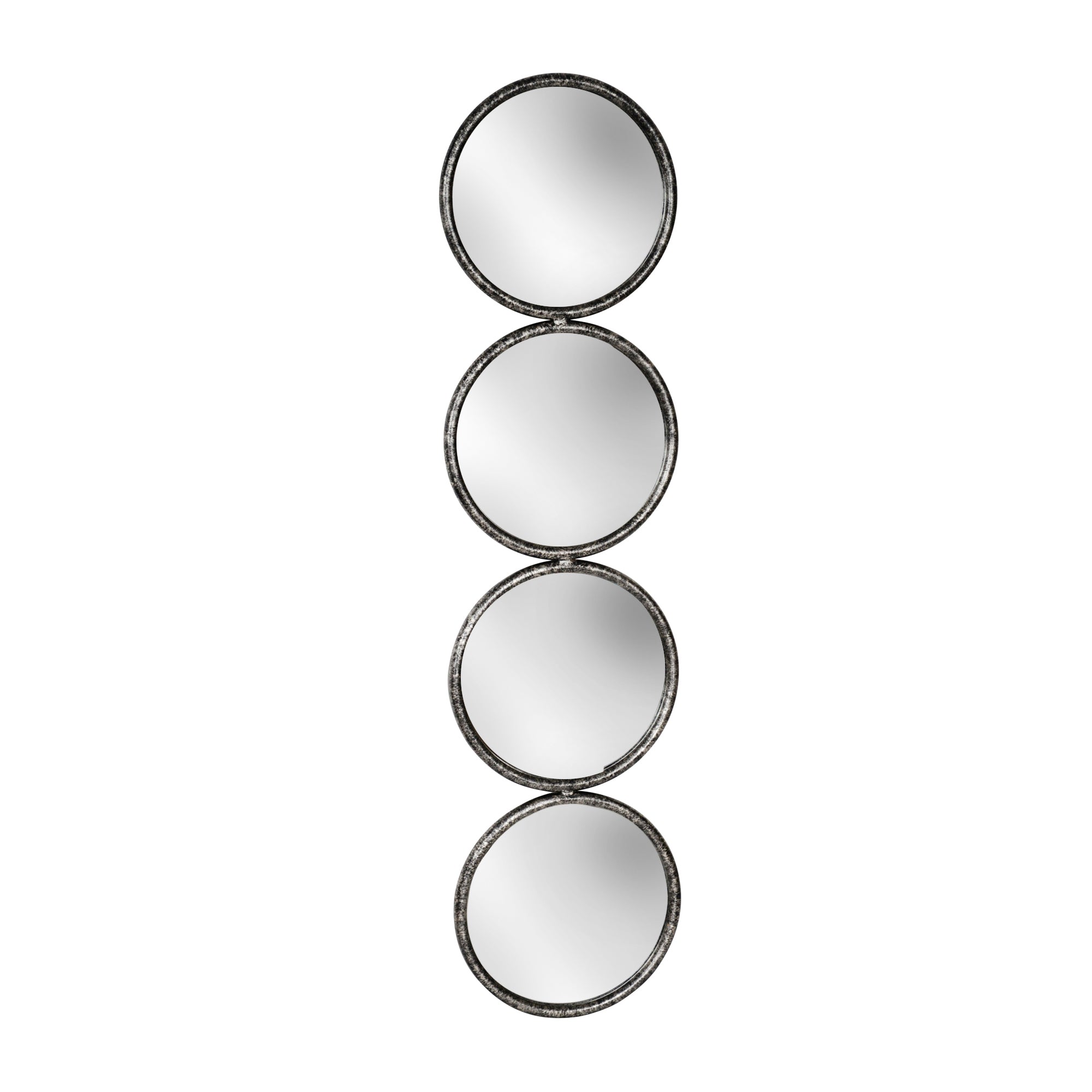 48" 4-Mirrored Circles, Black, Mirrors