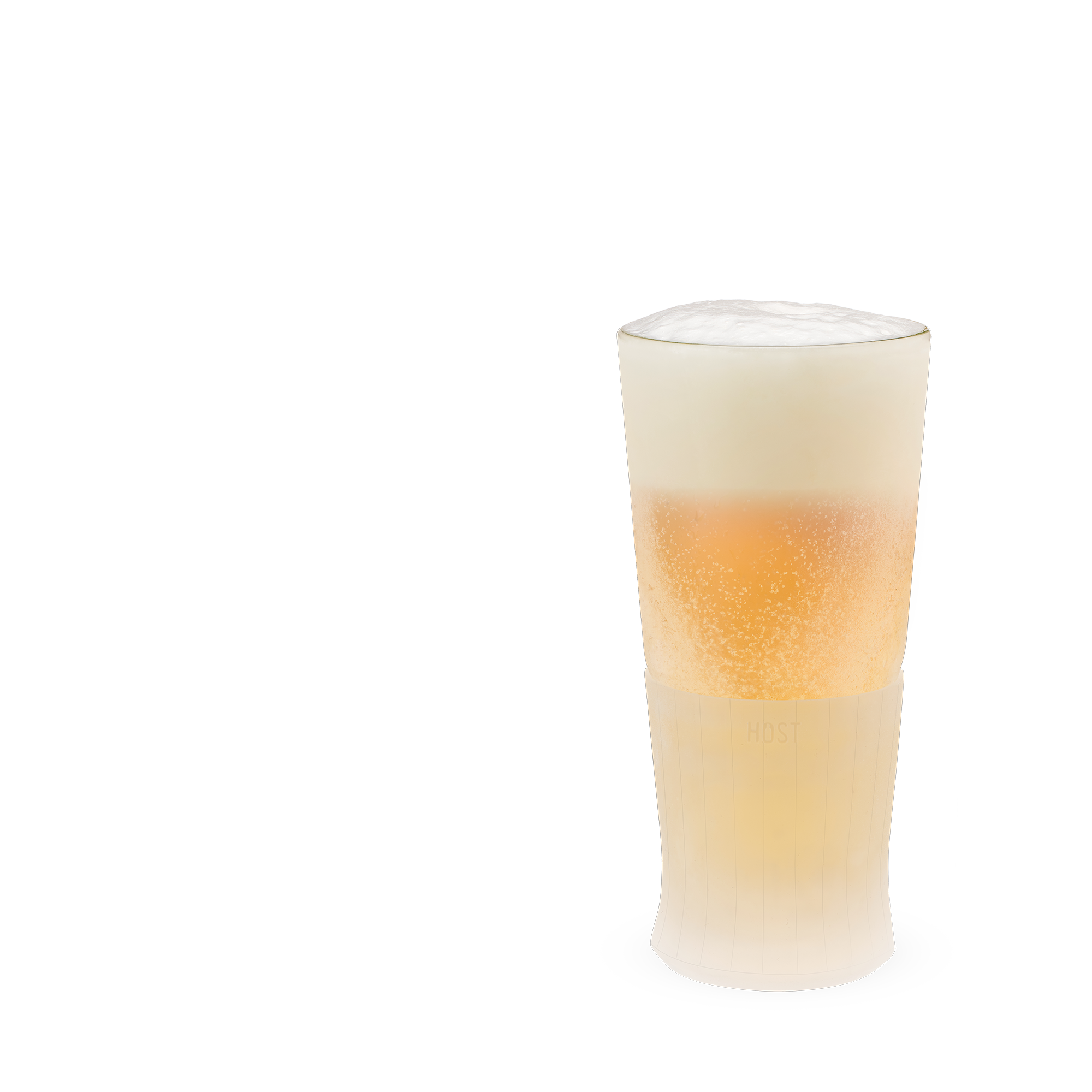 Glass Freeze Beer Glass (set of two) 