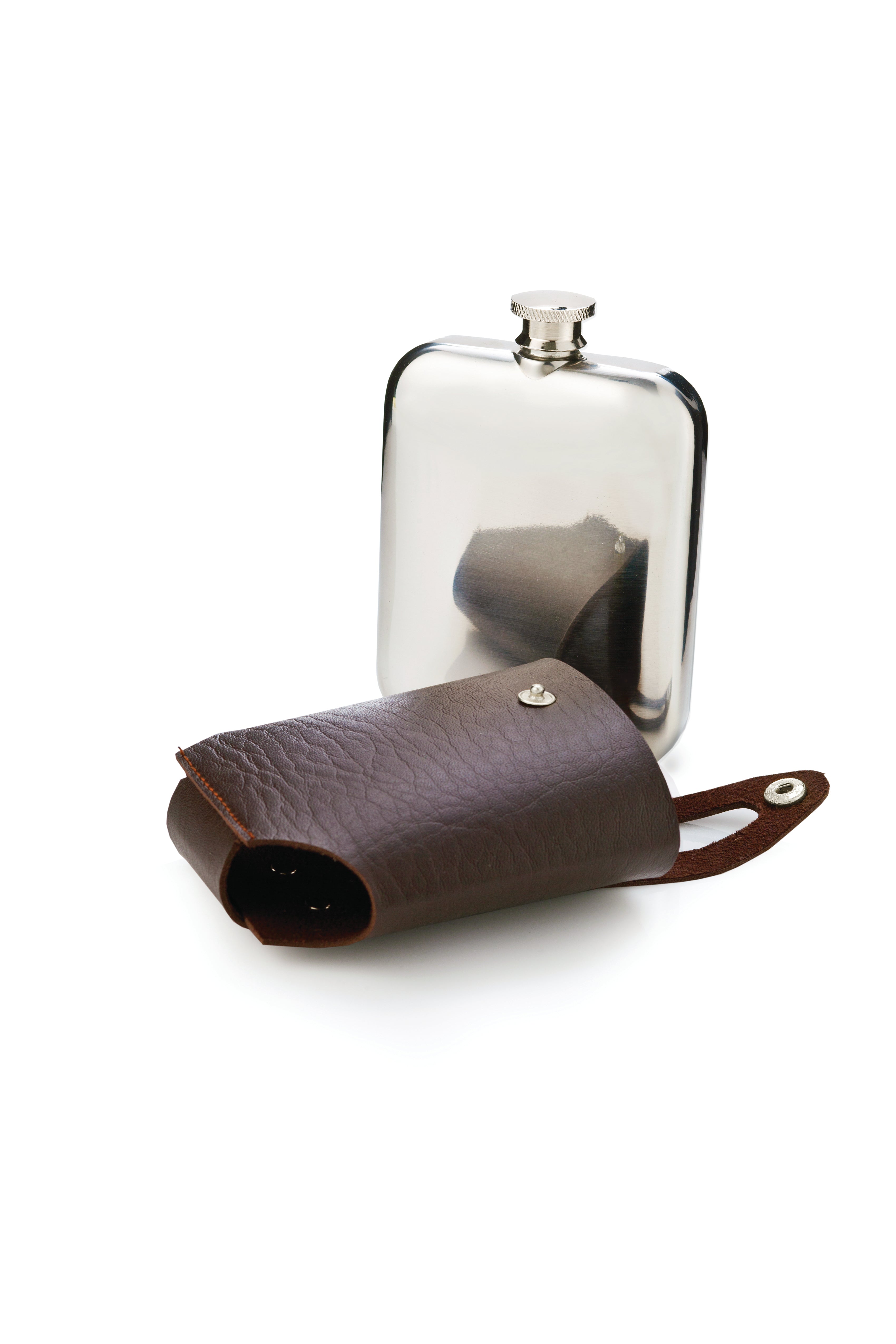Stainless Steel Flask and Traveling Case 