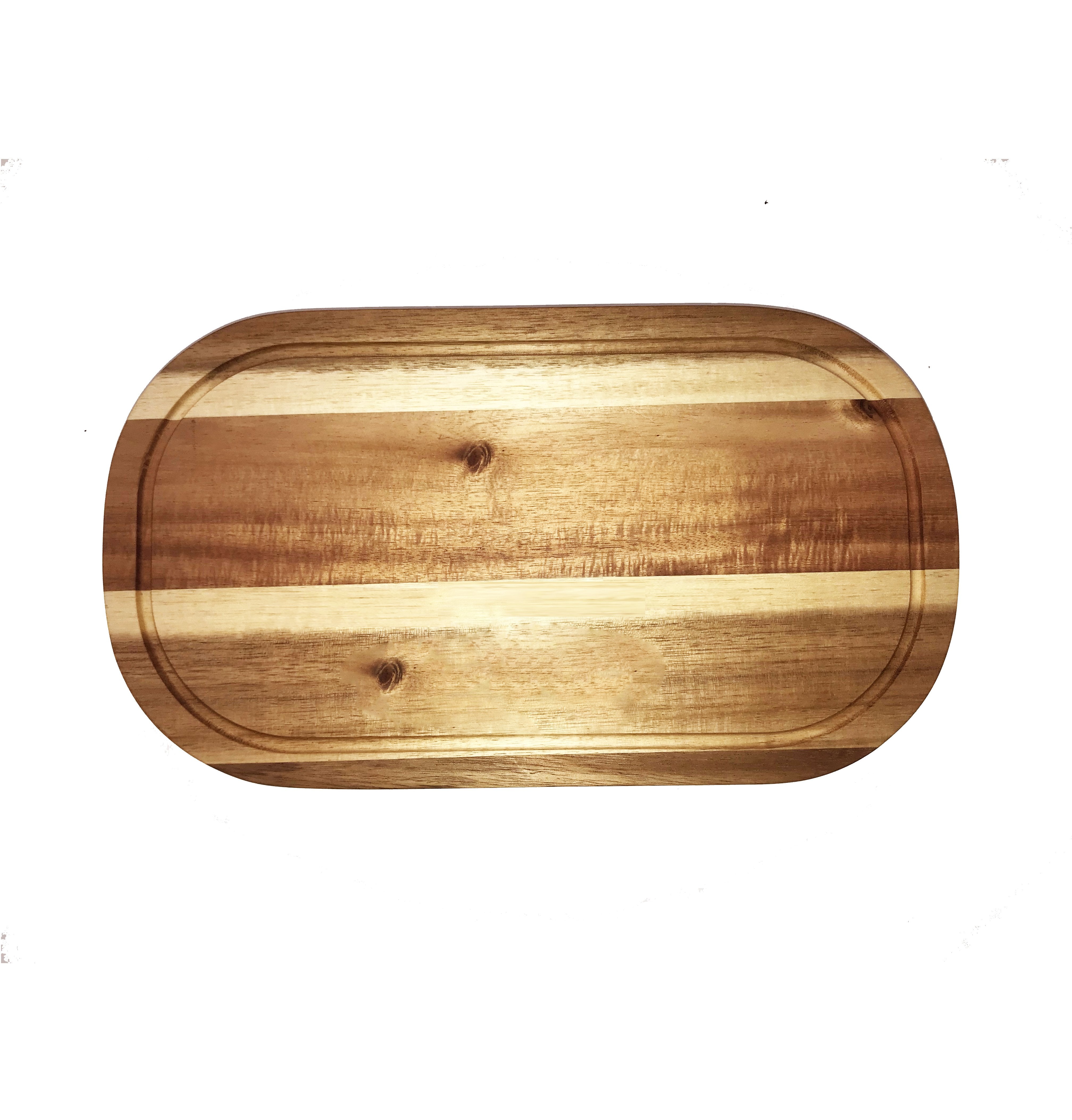 Set of 3 Acacia 12" Rounded Serving Boards