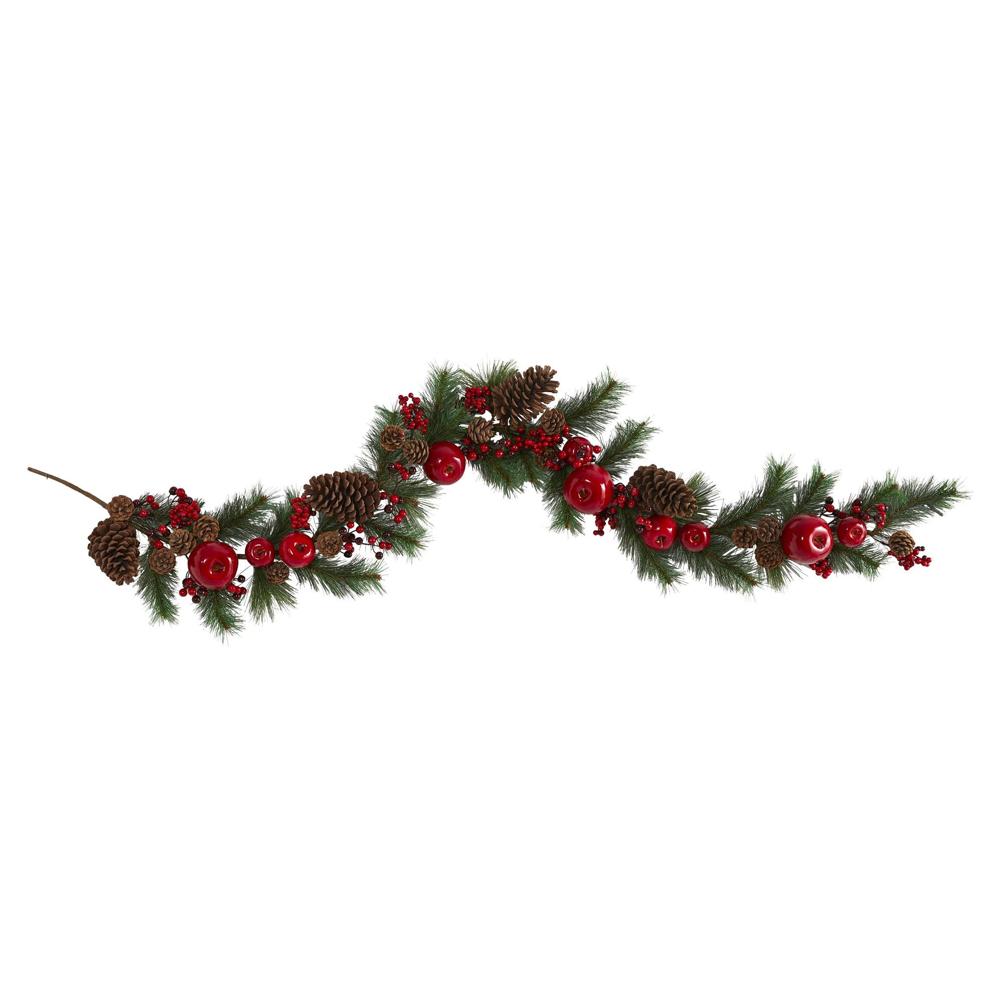 6' Apple, Berries and Pinecone Artificial Garland