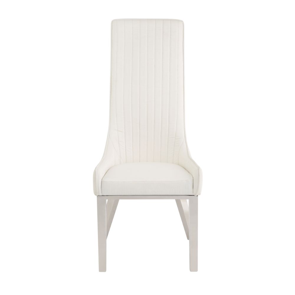 Upholstered Dining Chair (2 Pcs), Ivory