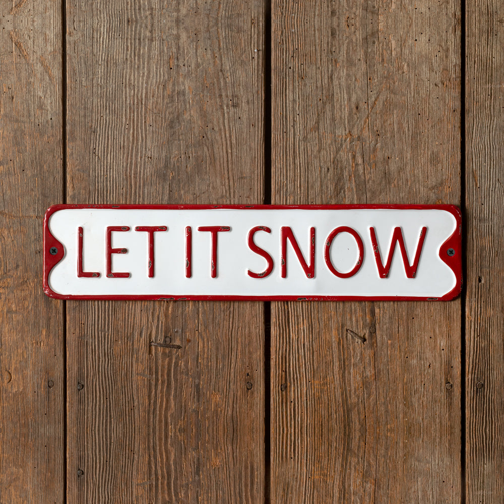 Let it Snow Metal Wall Sign