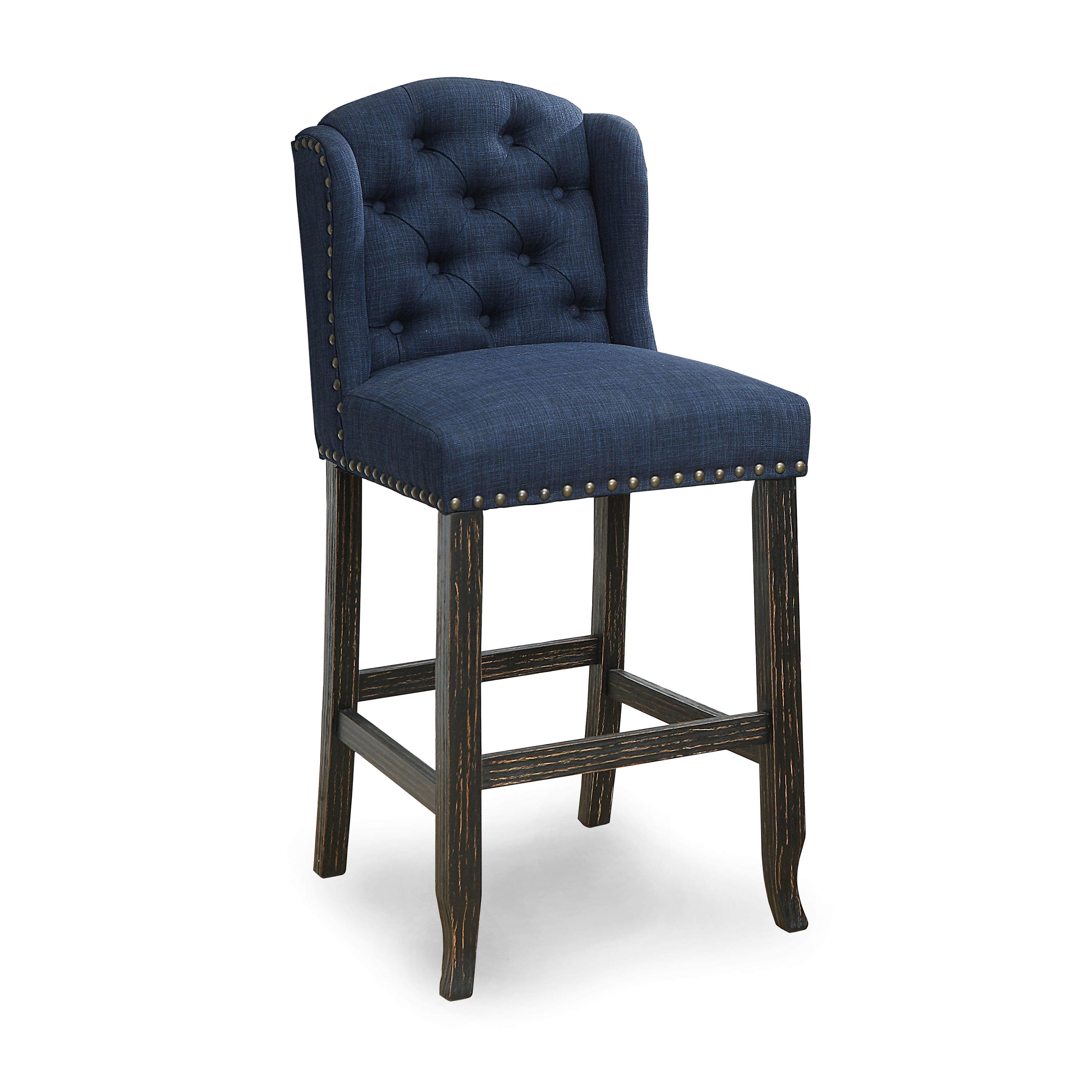 Elda Rustic Blue Bar Height Chair (Set of 2)
