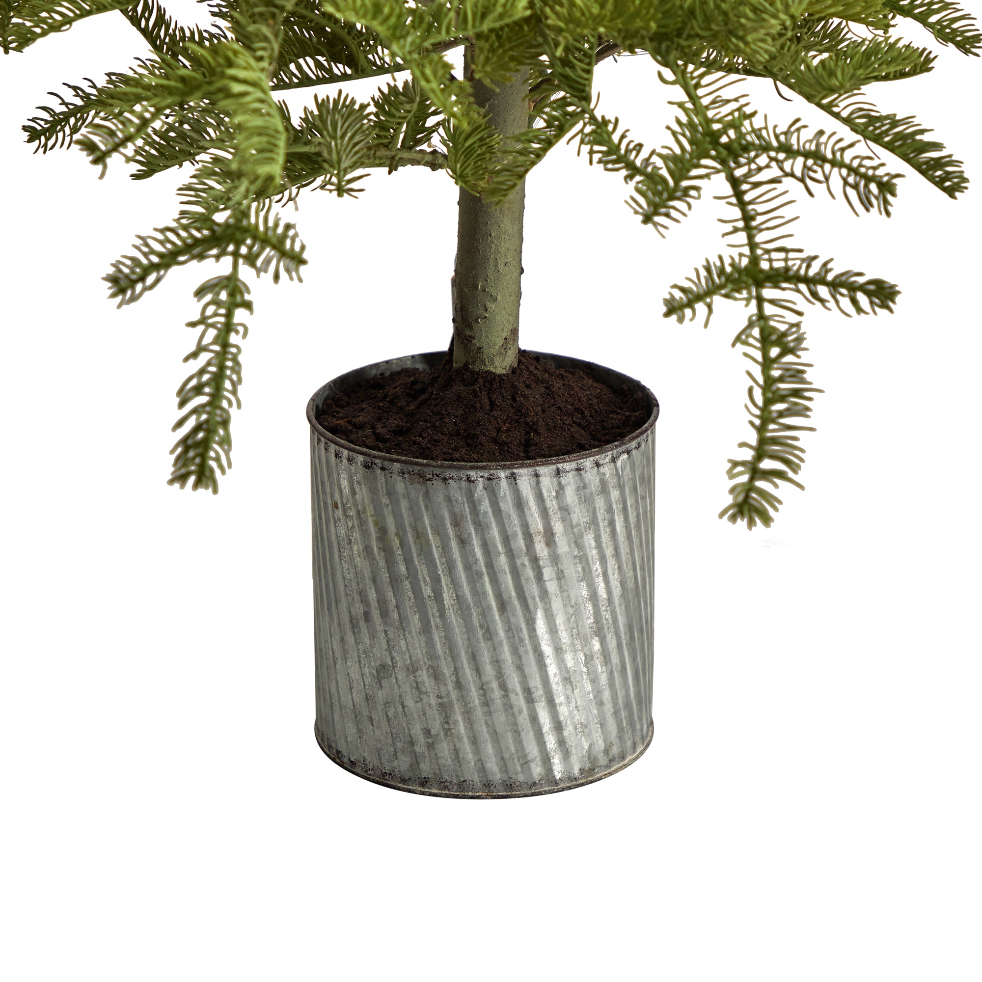 4.5' Pre-Lit Christmas Pine Artificial Tree in Decorative Planter