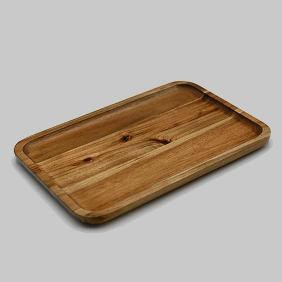 Set of 3 Acacia 12" Rectangle Serving Trays