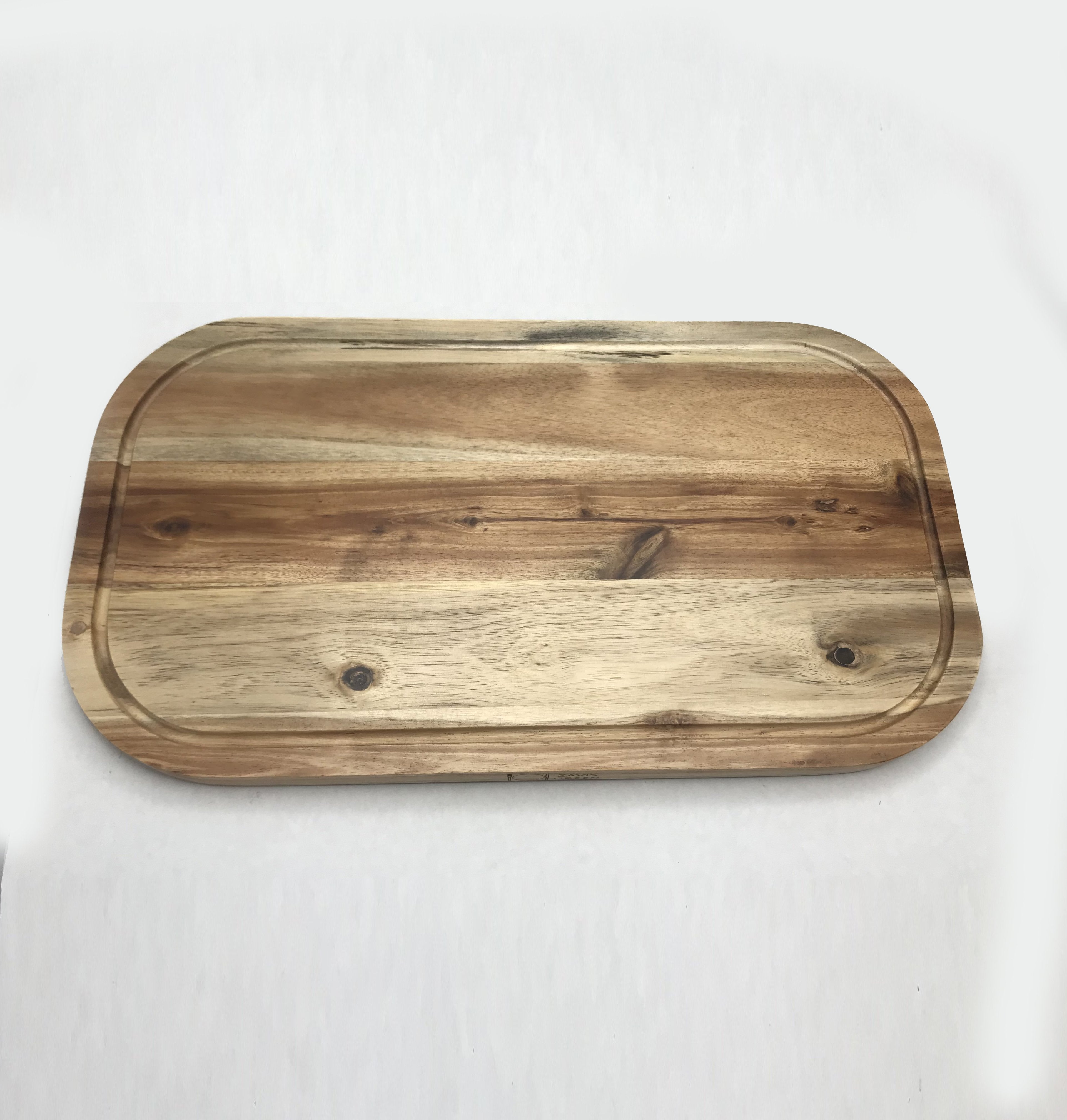 Set of 3 Acacia 18" Rounded Serving Boards