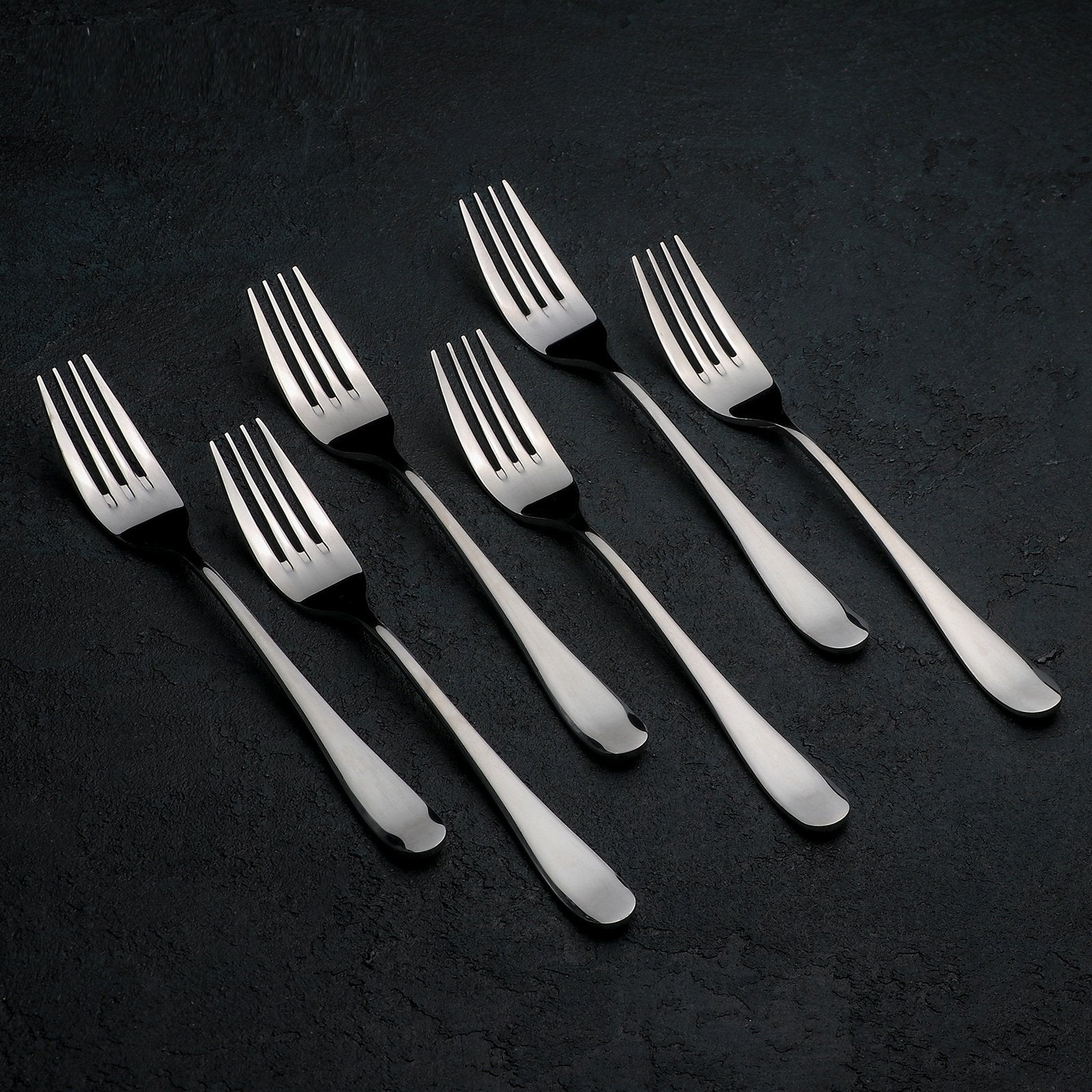 Set of  24 High Polish Stainless Steel Dinner 8" Forks