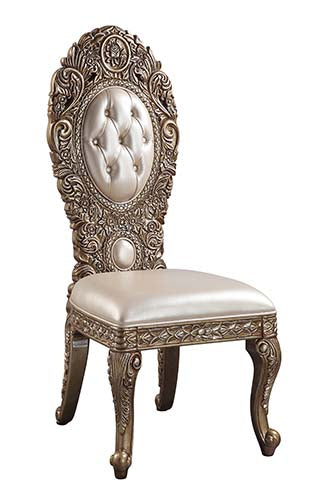 Brown, Gold, Ornate Side Chair (2Pc)