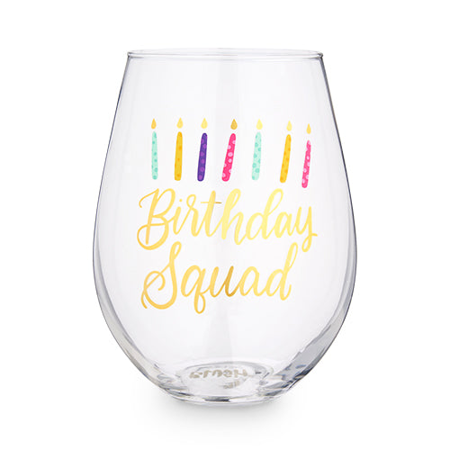 Birthday Squad 30 oz Stemless Wine Glass 